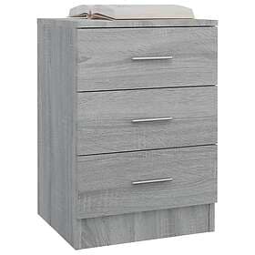 vidaXL Nightstand Gray Sonoma 38x35x56cm Engineered Wood 815323