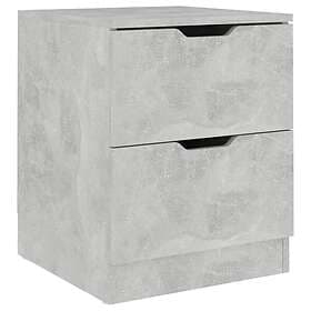 vidaXL Sängbord betonggrå 40x40x50 cm spånskiva 326731
