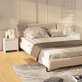 vidaXL Sängskåp vit 2 st 45x34x44.5 cm spånskiva 809864