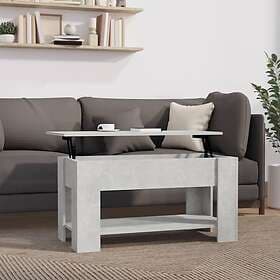 vidaXL Soffbord betonggrå 101x49x52 cm konstruerat trä 809705