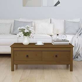 vidaXL Soffbord honungsbrun 100x50x40 cm massiv furu 814607