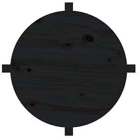 vidaXL Soffbord svart Ø 62.5x45cm massiv furu 822306