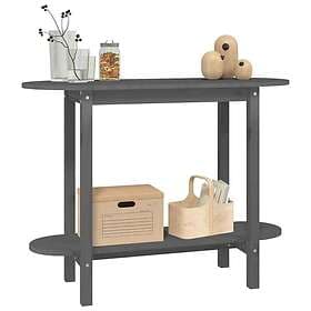 vidaXL Konsolbord grå 110x40x80 cm massiv furu 822299