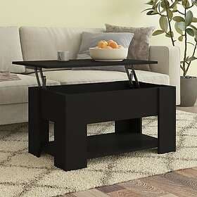 vidaXL Soffbord svart 79x49x41 cm konstruerat trä 809711