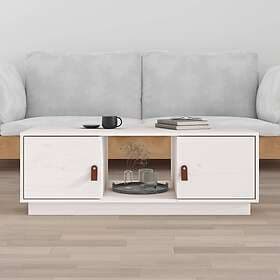 vidaXL Soffbord vit 100x50x35 cm massiv furu 818266