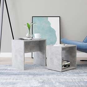 vidaXL Soffbord set betonggrå 48x30x45 cm konstruerat trä 802889