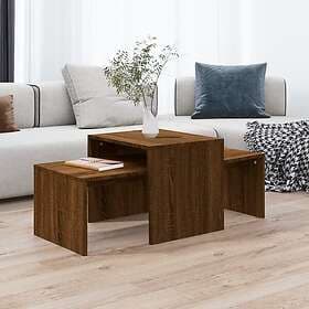 vidaXL Soffbord brun ek 100x48x40 cm konstruerat trä 815548