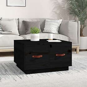 vidaXL Soffbord svart 60x53x35 cm massiv furu 820970