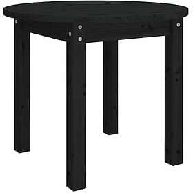 vidaXL Soffbord svart Ø 55x45cm massiv furu 822331