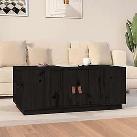 vidaXL Soffbord svart 100x50x41 cm massiv furu 818259