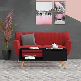 vidaXL Soffbord svart 100x49.5x43 cm spånskiva 326787