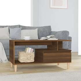 vidaXL Soffbord brun ek 90x49x45 cm konstruerat trä 819619