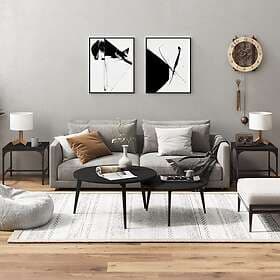 vidaXL Sidobord 2 st svart 40x40x35 cm konstruerat trä 819403