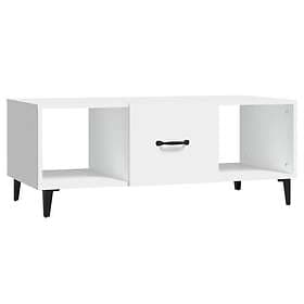 vidaXL Soffbord vit 102x50x40 cm konstruerat trä 812699