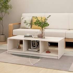 vidaXL Soffbord vit 110x50x34 cm massiv furu 809913