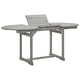 vidaXL Garden Dining Table 120-170x80x75 cm Solid Acacia Wood