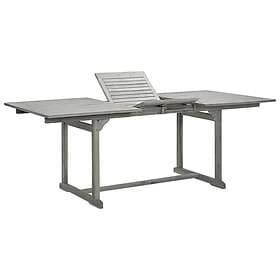 vidaXL Garden Table (150-200)x100x75 cm solid acacia wood 316571