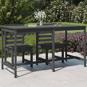 vidaXL Garden Table grey 203.5x90x110 cm solid pine 824104