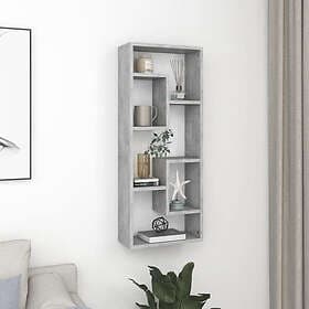 vidaXL Wall Shelf Concrete Grey 36x16x90 cm Engineered Wood 803015