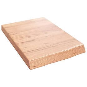 vidaXL Vägghylla ljusbrun 40x60x6 cm behandlad massiv ek 363637