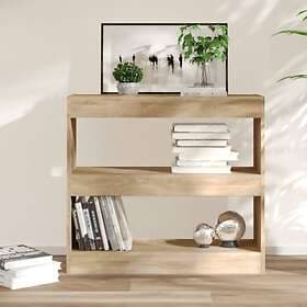 vidaXL Bokhylla/Rumsavdelare sonoma-ek 80x30x72 cm 811694
