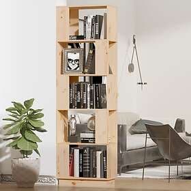 vidaXL Bokhylla/rumsavdelare 51x25x163.5 cm massiv furu 814044