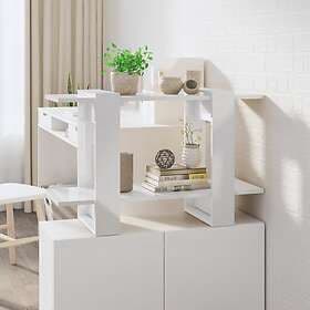 vidaXL Bokhylla/Rumsavdelare vit högglans 80x30x51 cm 811598