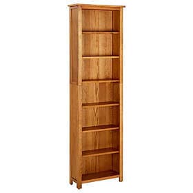 vidaXL Bokhylla 7 hyllor 60x22x200 cm massiv ek 331743
