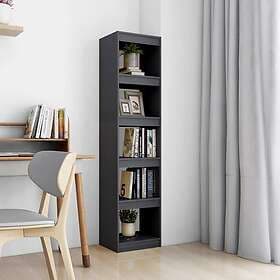 vidaXL Bokhylla/rumsavdelare grå 40x30x167.5 cm massiv furu 808150