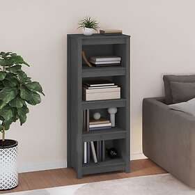 vidaXL Bokhylla grå 50x35x125.5 cm massiv furu 821711