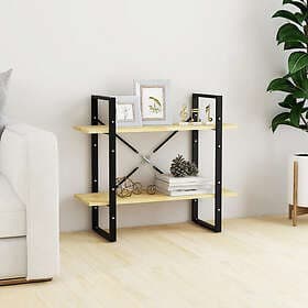 vidaXL Bokhylla 2 hyllplan 80x30x70 cm massiv furu 806452