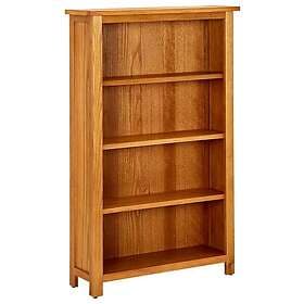 vidaXL Bokhylla med 4 hyllor 70x22x110 cm massiv ek 331735