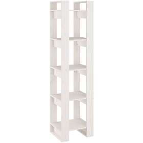 vidaXL Bokhylla/rumsavdelare vit 41x35x160 cm massiv furu 813870