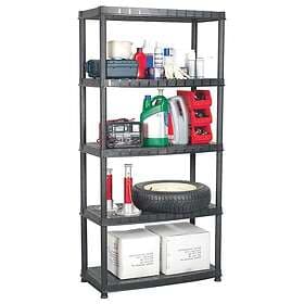 vidaXL Storage Shelf 5 Shelves Black 85x40x185cm Plastic 147685