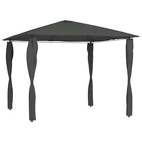vidaXL Paviljong med stolpar 3x3x2.6 m antracit 160g/m² 313607