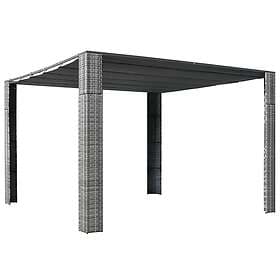 vidaXL Paviljong med tak konstrotting 300x300x200 cm grå och antracit 44818