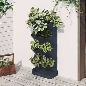 vidaXL Vertical Garden 4 Pots Anthracite Polypropylene