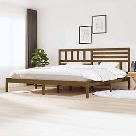 vidaXL Bed Frame honungsbrun massiv furu 200x200 cm 3101046