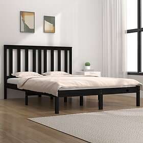 vidaXL Bed Frame svart massiv furu 200x200 cm 3103867