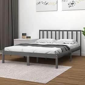 vidaXL Bed Frame grå massiv furu 200x200 cm 3105093