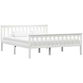 vidaXL Bed Frame vit massiv furu 160x200 cm 283218