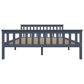 vidaXL Bed Frame grå massiv furu 160x200 cm 283230