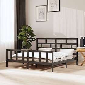vidaXL Bed Frame grå massiv furu 200x200 cm 3101370