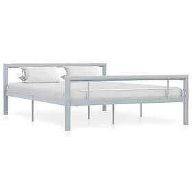 vidaXL Bed Frame grå och vit metall 120x200 cm 284558