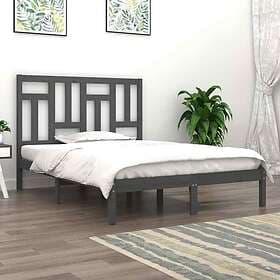 vidaXL Bed Frame grå massiv furu 200x200 cm 3104565