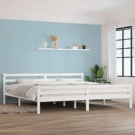 vidaXL Bed Frame vit massivt trä 200x200 cm 814840