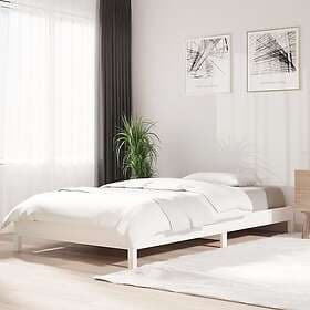 vidaXL Stapelbar säng vit 100x200 cm massivt furuträ 820388