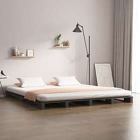 vidaXL Pallsäng grå 140x190 cm massiv furu 821439