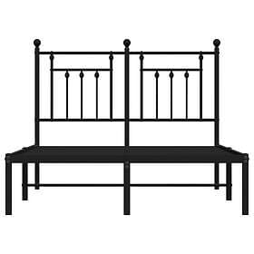 vidaXL Bed Frame med huvudgavel metall svart 120x200 cm 353535