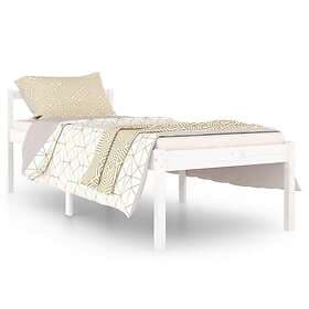 vidaXL Bed Frame vit massiv furu 75x190 cm 2FT6 810575